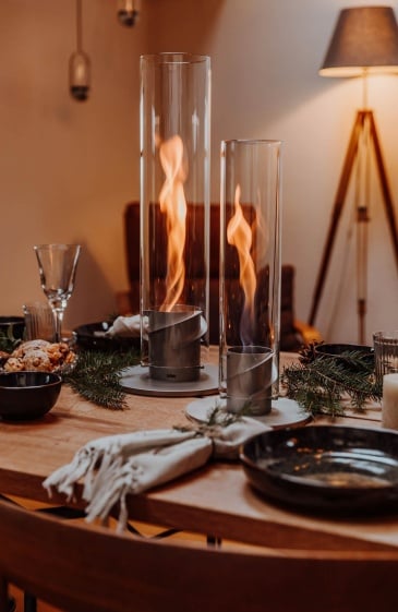 Cheminée SPIN 900 et SPIN 1200 couleur argent - Höfats