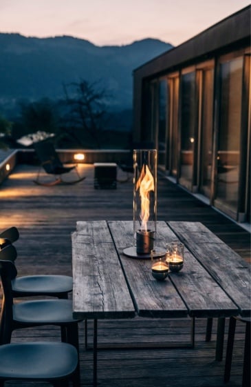 Cheminée décorative d'extérieure Höfats - Couleur argent - Les Raffineurs