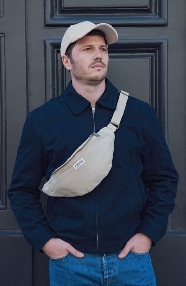 Sac banane coton homme beige - Les Raffineurs