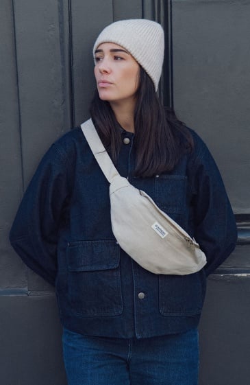 Sac banane coton femme beige - Les Raffineurs