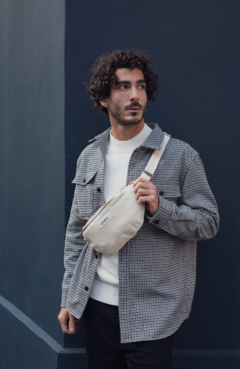 Sac banane homme beige - Les Raffineurs