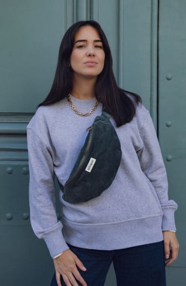 Banane femme velours bleue - Les Raffineurs