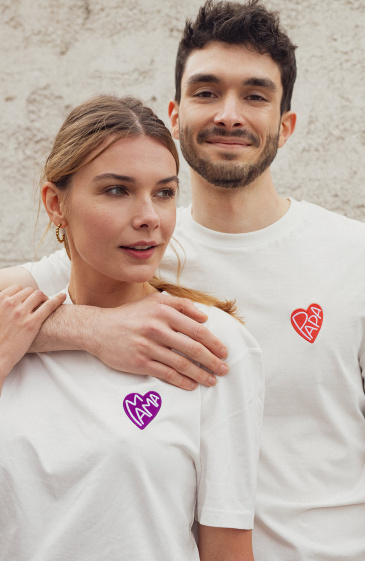 T-Shirt Filgood Fractions De Coeur Personnalisé | Monsieur TSHIRT