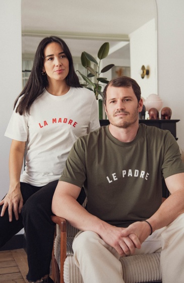 tshirt homme khaki message le padre : idée cadeau père