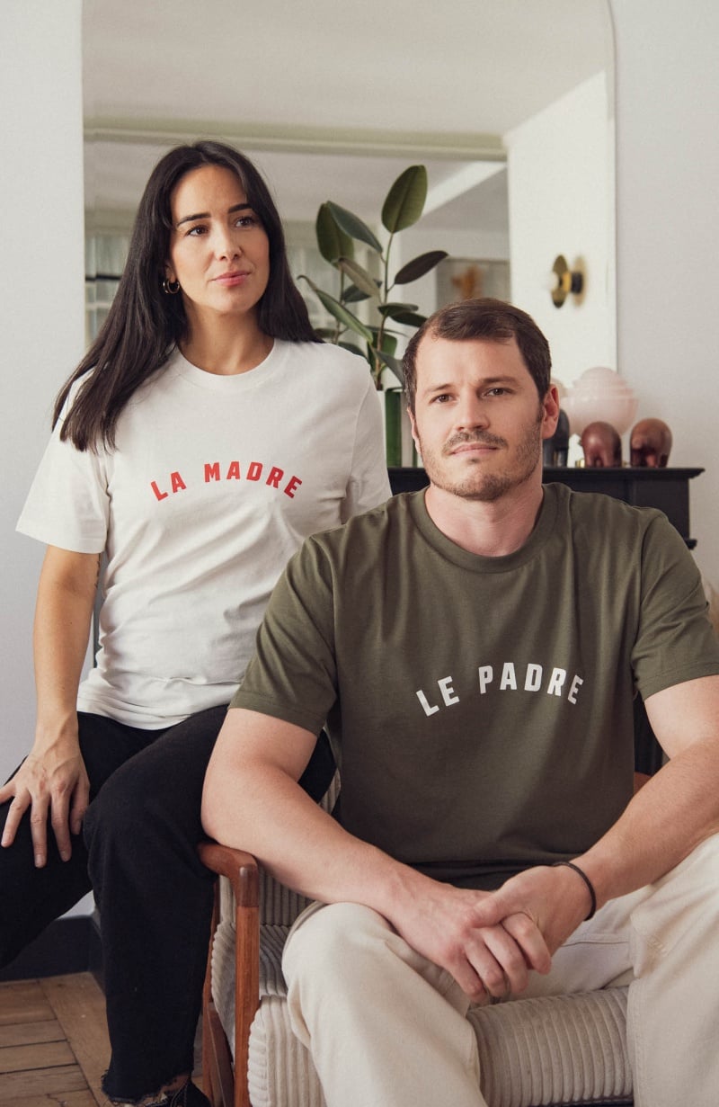 tshirt homme khaki message le padre : idée cadeau père