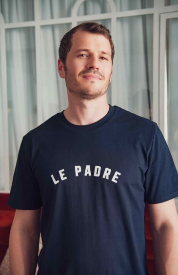 tshirt homme navy message le padre