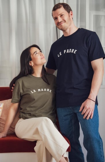 t-shirt cadeau duo maman papa