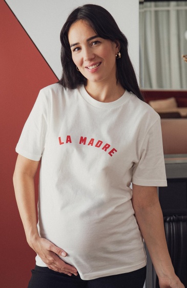 t-shirt la madre blanc porté femme look détente