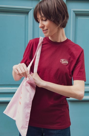 T-shirt La Madre écusson bordeaux - Sélection Les Raffineurs