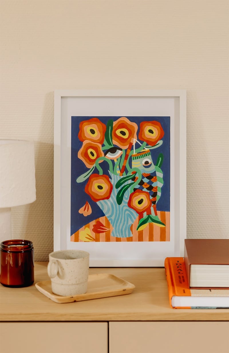 Peinture au numéro déco murale Le Bouquet