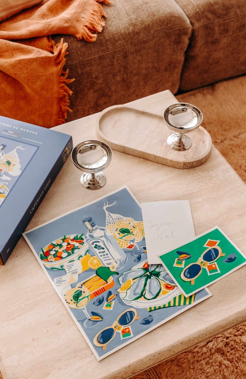 Kit DIY peinture au numéro L’Apéritif iodé – Coffret créatif Brique