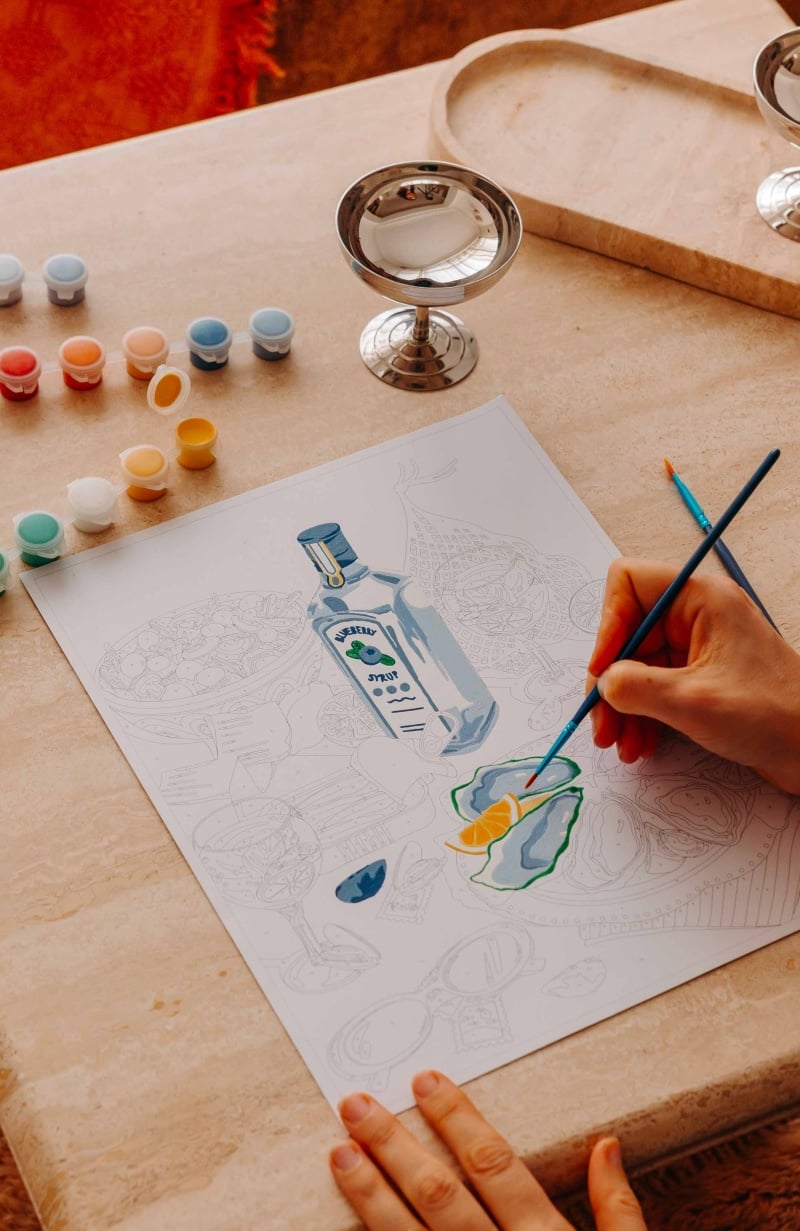 Peinture au numéro déco maison – Illustration à réaliser soi-même