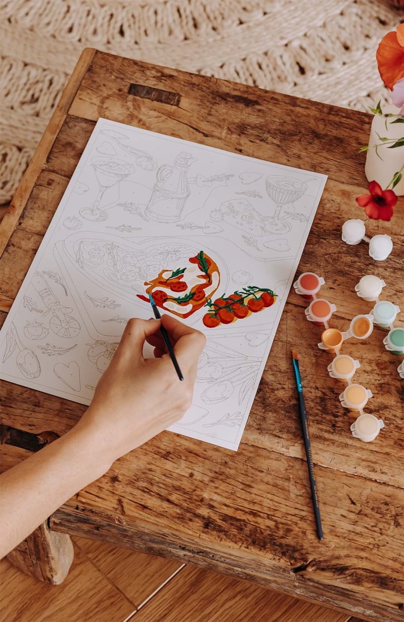 Idée cadeau créative : Kit diy peinture au numéro