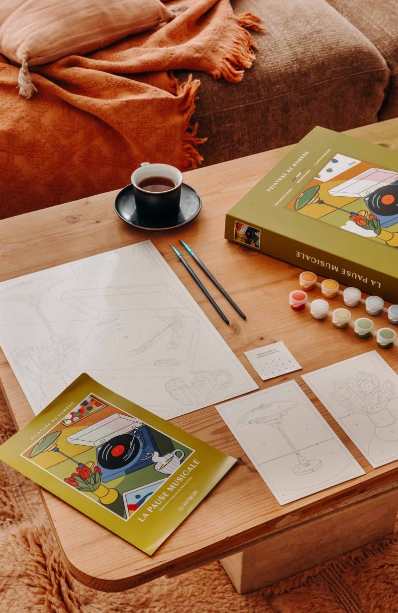 Peinture au numéro créative – Illustration déco murale à peindre soi-même