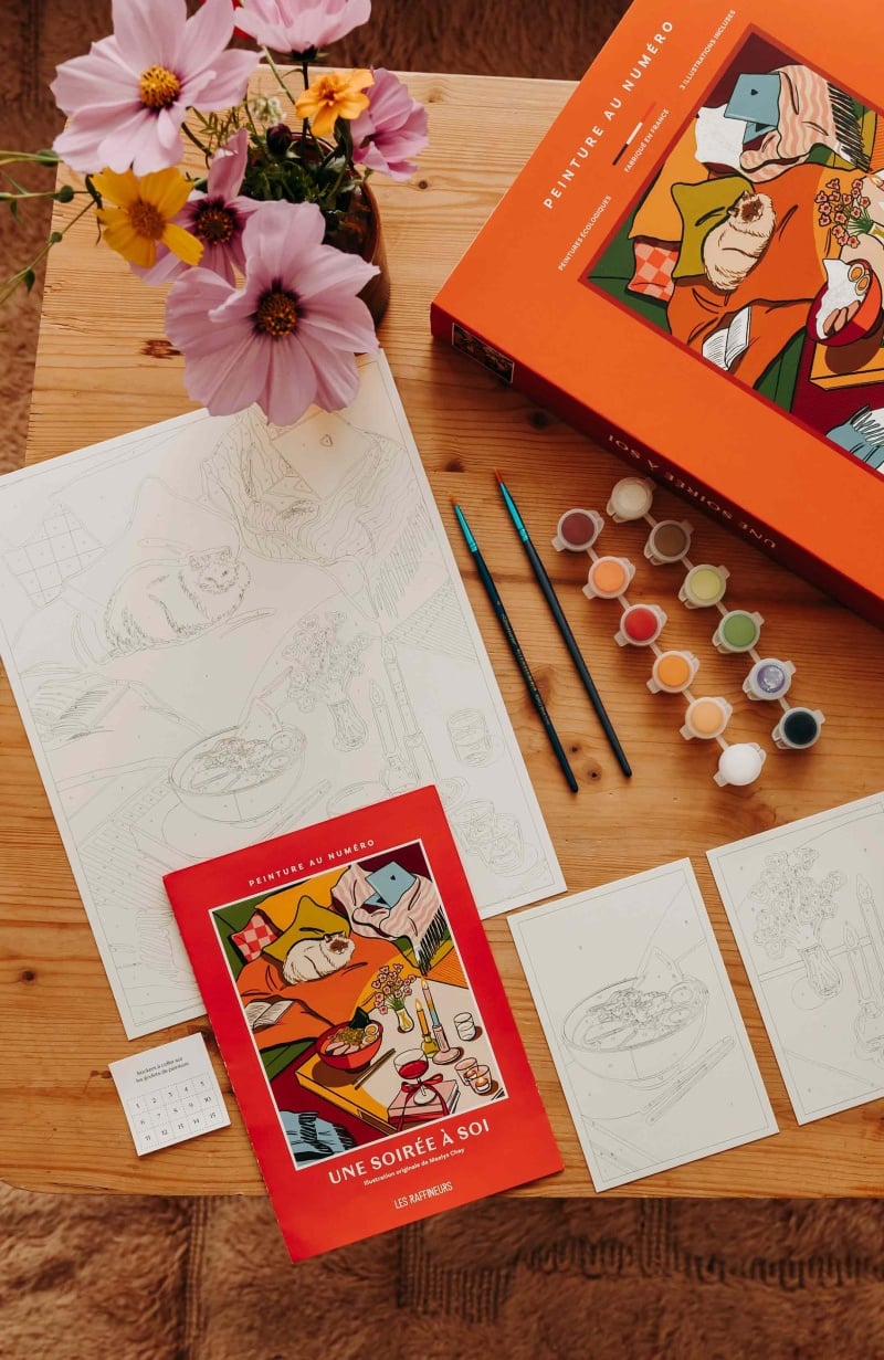 Idée cadeau détente et déco – Peinture au numéro Brique Les Raffineurs