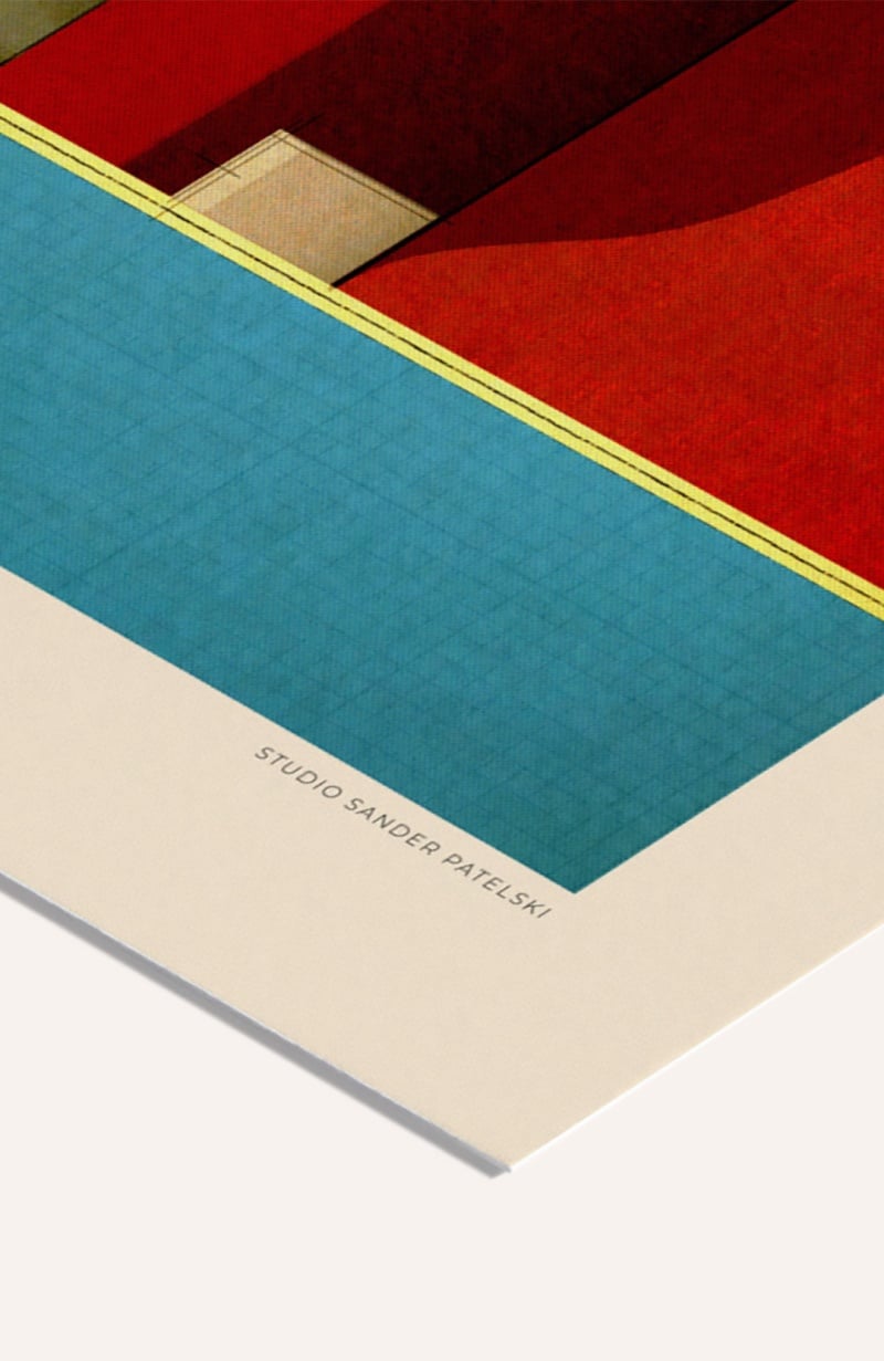 Œuvre murale signée Sander Patelski