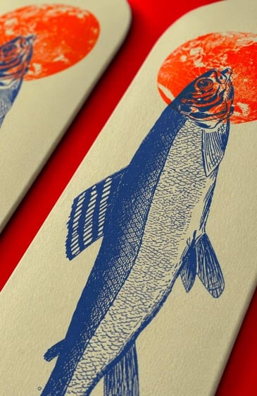 skateboard mural Thymallus The Skate Bird design