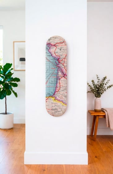 skateboard decoratif Atlantique interieur lumineux