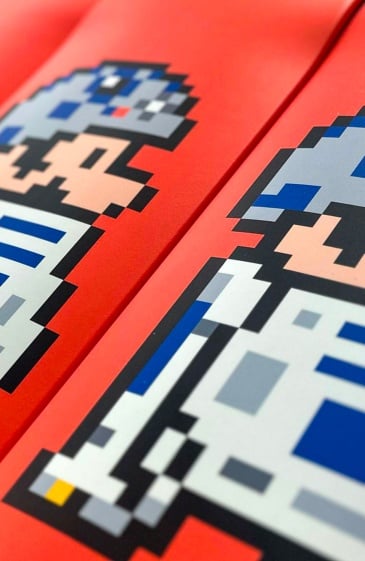 skateboard mural R2D2 ambiance chambre moderne