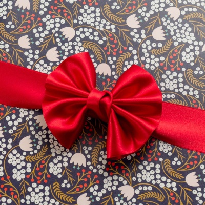 Ruban cadeau satin - Rouge (2,5 m x 2,5 cm)