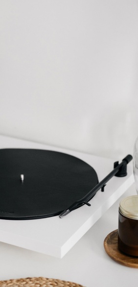 Couvre plateau vinyle en cuir