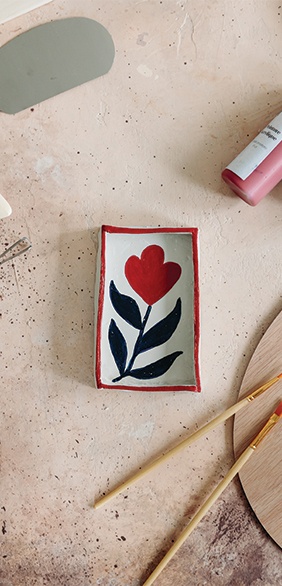 Kit de poterie et peinture DIY Brique