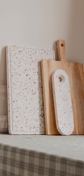 Planche en coquillages recyclés 