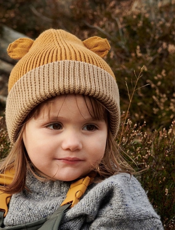 Bonnet ours en laine 