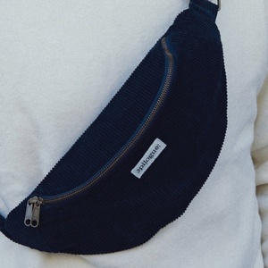 Sac banane velours - Navy