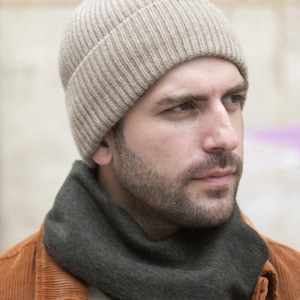 Bonnet laine et cachemire - Camel