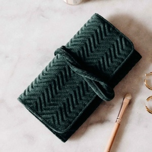 Pochette à bijoux en velours - Vert