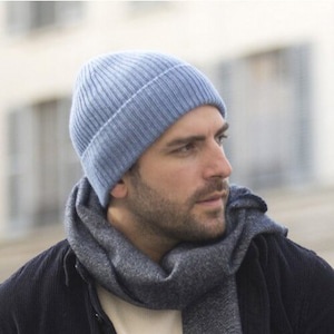 Bonnet laine et cachemire - Lavande