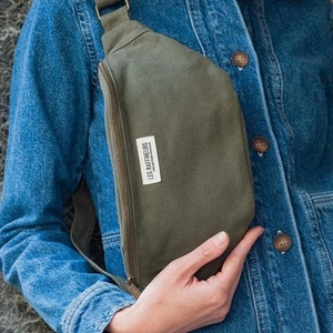 Sac banane coton - Kaki