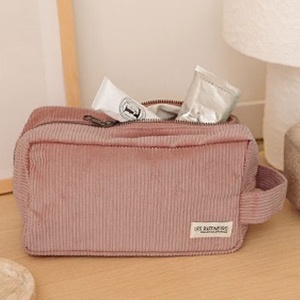 Trousse de toilette velours - Rose