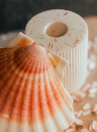 Idée cadeaux bougeoir en coquillages Malàkio