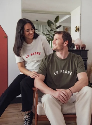 T-shirts cadeau papa, maman et enfant