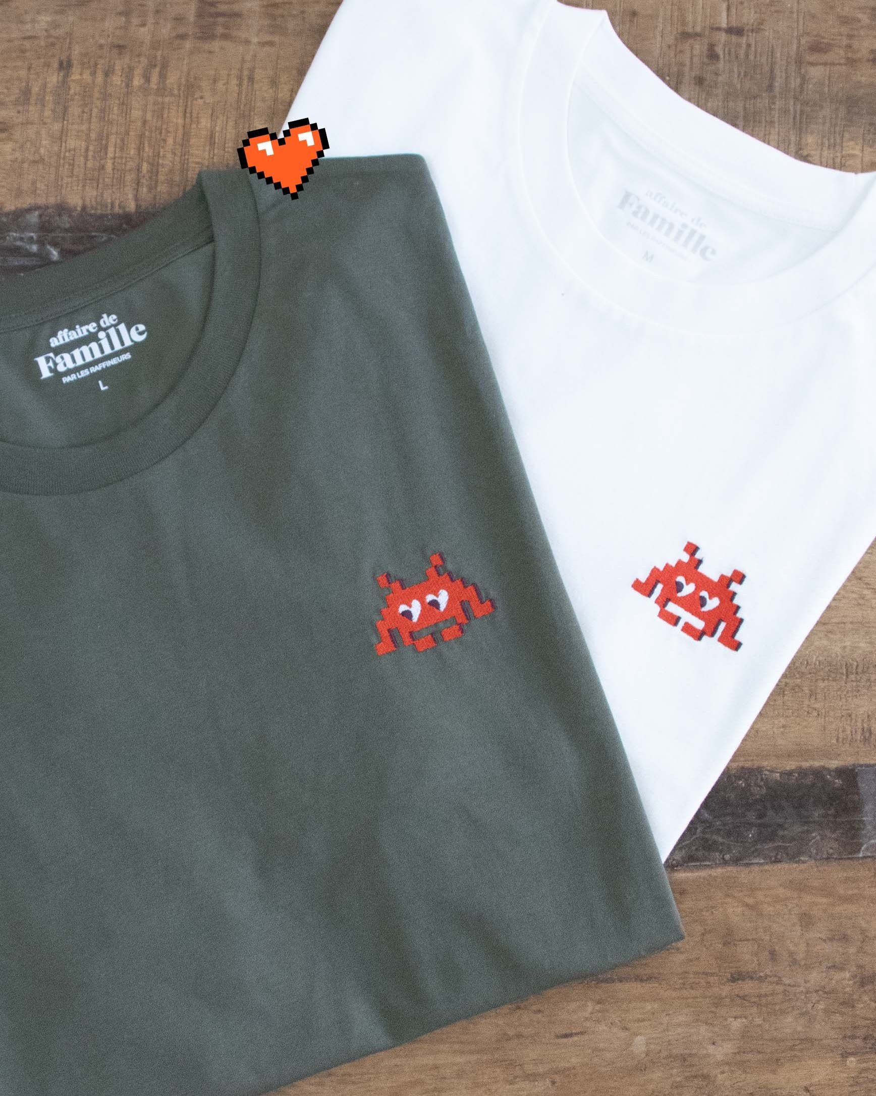 T-shirts brodés space invader