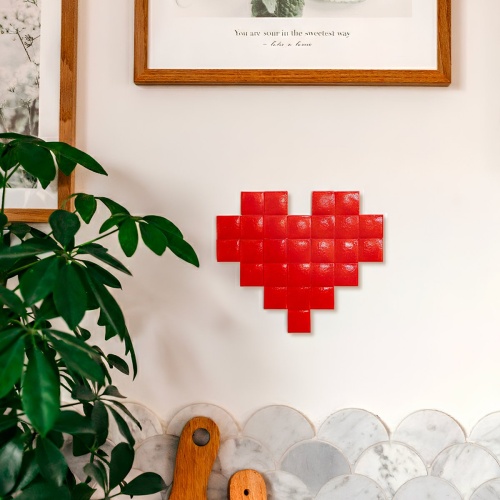 Kit DIY mosaïque - Cœur Rouge