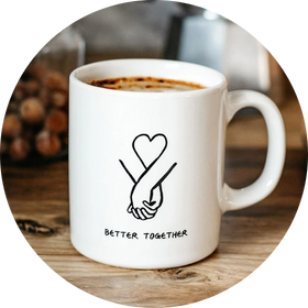 Mug illustré cœur pour la Saint-Valentin
