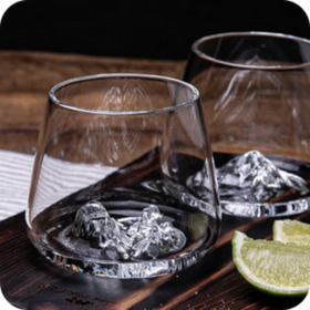 Verres à whisky montagne Topographic